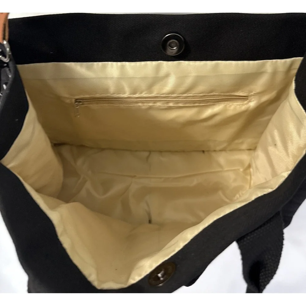 Canvas Tote Bags For Women Large‎ Shoulder Hobo Handbag Purse Multi Pocket Black